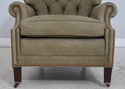 L74096: Pair HANCOCK & MOORE Suede Lounge Chairs