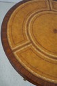 L74058: MAITLAND SMITH Round Mahogany Leather Top 