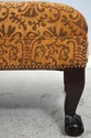 L74129: Ball & Claw Mahogany Newly Upholstered Sto