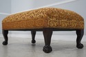 L74129: Ball & Claw Mahogany Newly Upholstered Sto