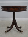 L74087: CENTURY Round Inlaid Mahogany Drum Table