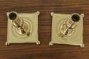 LF60930EC: Pair Solid Brass Colonial Candlesticks