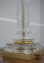 F60980EC: Pair Crystal Column Table Lamps