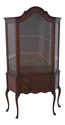 60994EC: Vintage Mahogany French Style Vitrine Cur