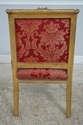 61017EC: Pair French Louis XV Gold Gilt Damask Uph