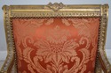 61017EC: Pair French Louis XV Gold Gilt Damask Uph