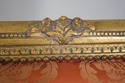 61017EC: Pair French Louis XV Gold Gilt Damask Uph
