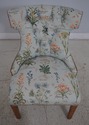 65163EC: Pair Side Chairs w. Plant Print Fabric w.