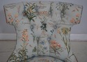 65163EC: Pair Side Chairs w. Plant Print Fabric w.