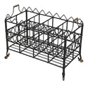 65124EC: MAITLAND SMITH Iron & Brass Magazine Rack