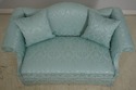 L65138EC: Damask Upholstered Chippendale Style Lov