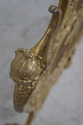 L69464: French Bronze Fireplace Screen w. Lady Fac