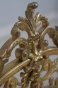 L69464: French Bronze Fireplace Screen w. Lady Fac