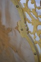 L69464: French Bronze Fireplace Screen w. Lady Fac