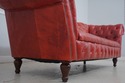 69283: Vintage Chesterfield 3 Seat Leather Tufted 