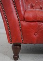 69283: Vintage Chesterfield 3 Seat Leather Tufted 