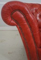 69283: Vintage Chesterfield 3 Seat Leather Tufted 