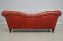 69283: Vintage Chesterfield 3 Seat Leather Tufted 