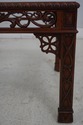 69019: Chinese Chippendale Mahogany Glass Top Coff