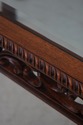 69019: Chinese Chippendale Mahogany Glass Top Coff