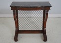 L68876: Vintage Marble Top Regency Style Cherry Pe