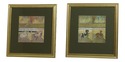 F52618EC: Pair Silver Framed Horse Prints