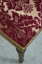 L74102: Pair of Red & Gold French Louis XVI Ottoma