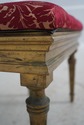 L74102: Pair of Red & Gold French Louis XVI Ottoma