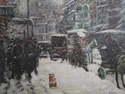 F74190: D. MASSON Artist Signed Winter Oil Paintin