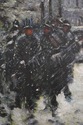 F74190: D. MASSON Artist Signed Winter Oil Paintin