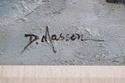 F74190: D. MASSON Artist Signed Winter Oil Paintin