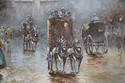 F74191: J. GASTON Paris Street Oil Painting On Can