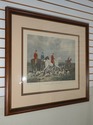 F54645: Framed Engraving Print Of Stag Hounds Hunt