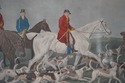 F54645: Framed Engraving Print Of Stag Hounds Hunt