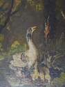 F41718: Oil Painting On Canvas Ducks On Pond - Sig