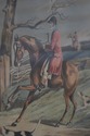 F54657: Vintage Framed Engraving Of Horse & Dog Hu