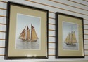 F47431: Pair Of Framed Sailboat Prints - Mystic Jo