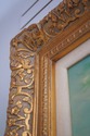 F74131: Girl With Flowers Framed Oil on Canvas Pai