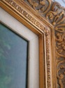 F74131: Girl With Flowers Framed Oil on Canvas Pai