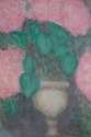 F41722: Pair Of Pink Flowers Still Life Artwork - 