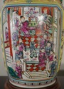 F74079: Pair Chinese Familia Rose Decorated Table 