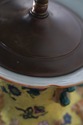 F74079: Pair Chinese Familia Rose Decorated Table 