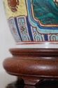 F74079: Pair Chinese Familia Rose Decorated Table 
