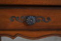 60961EC: DREXEL Country French Walnut 3 Drawer Sof