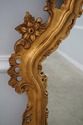 61052EC: Ornate Wood Carved Frame Gold Rococo Mirr