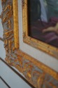 F69483: Ornate Gilt Frame Oil on Board Angel Paint