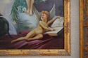 F69483: Ornate Gilt Frame Oil on Board Angel Paint