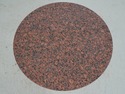 L68397: BAKER Carved Round Walnut Marble/Granite T