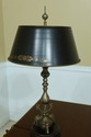 LF32046EC: Brass Dolphin Design Table Lamp w. Tole