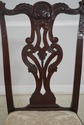 65222EC: Pair Antique Ornately Carved Mahogany Chi